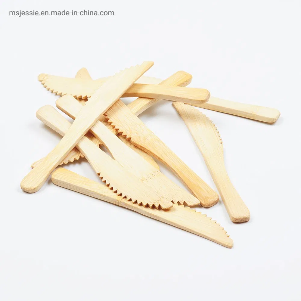 Natural Disposable Bamboo Knife for Butter Pizza Bread Cut