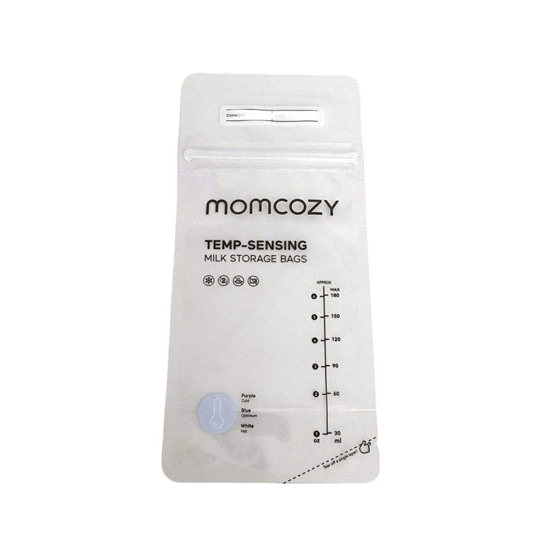 Breastmilk Storing Bags Temp-Sensing Discoloration Milk Storing Bags for Breastfeeding 6 Ounce Self Standing No-Leak 120PCS