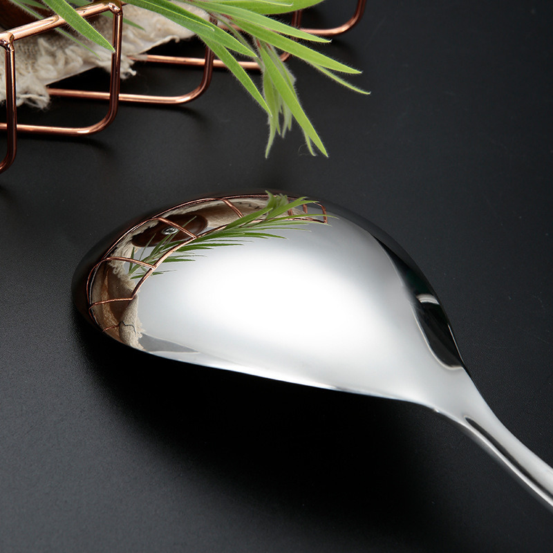 Stainless Steel Dinner Spoon Serving Spoon Powder Leakage Public Spoon
