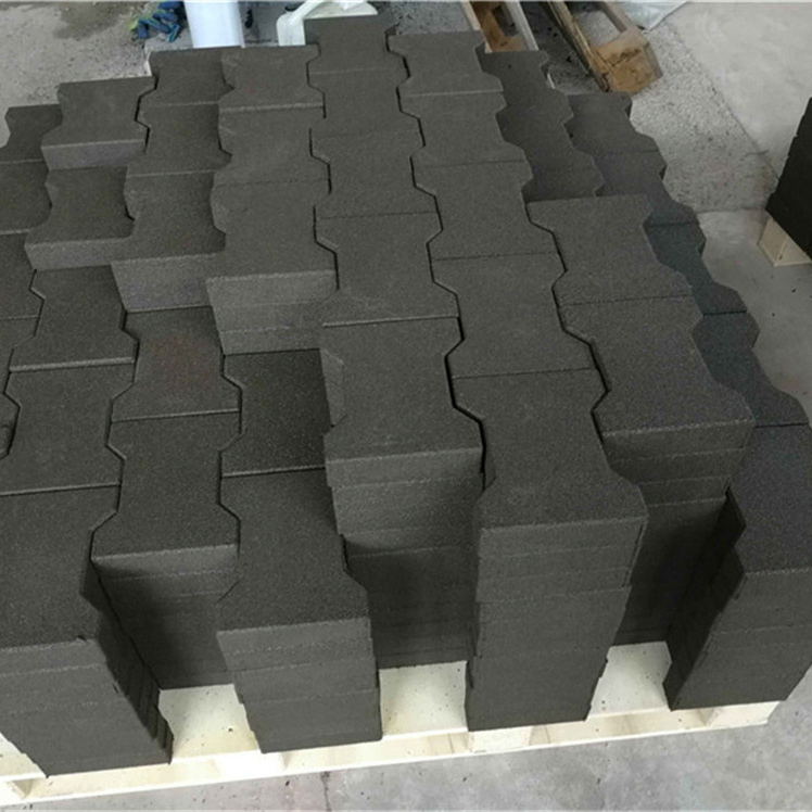 43mm Red/Black Rubber Dogbone Paving Tile for Sale