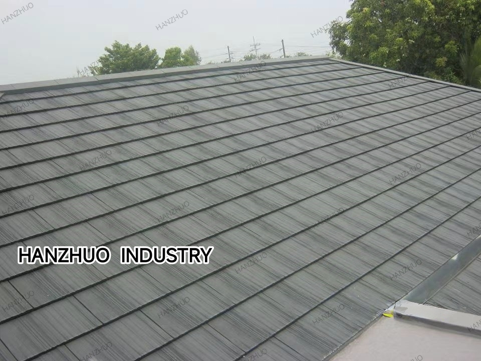 Synthetic Resin Slate Roof Tiles with Ridge Terminals Premium Building Materials for High-End Residential Roofs