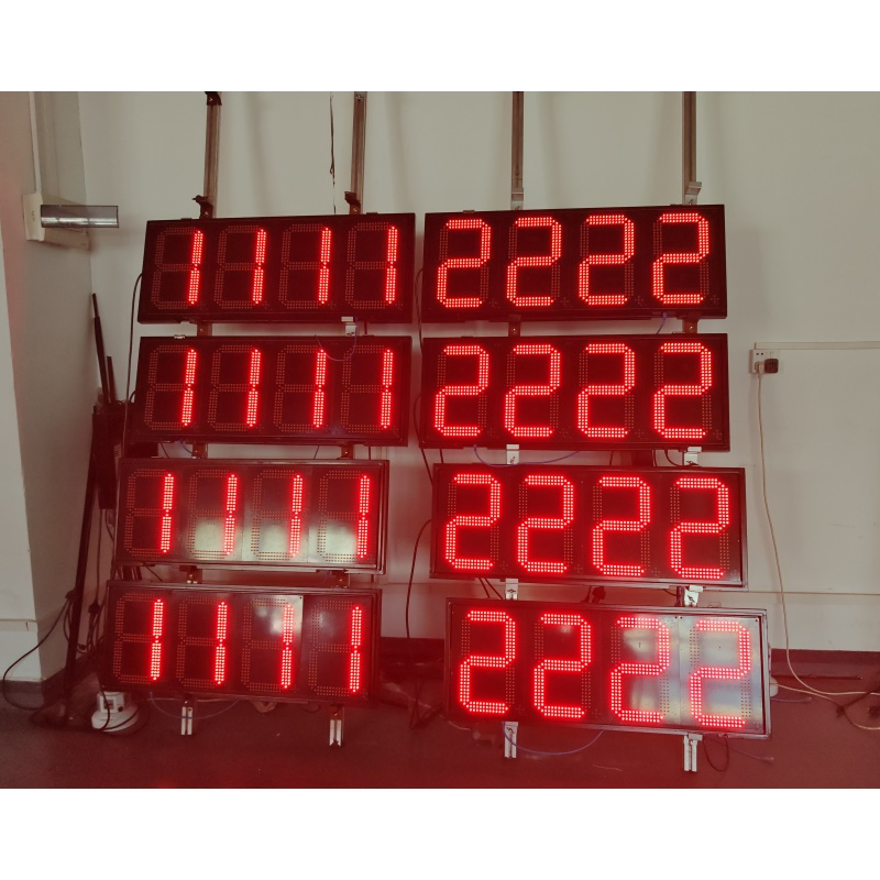Outdoor IP65 12inch 7 Segment 4 Digits 88.88 Red/Green Color Gas Station LED Price Display
