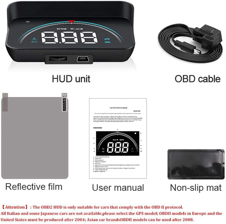 HUD дисплей автомобильный OBD2 со спидометром и диагностикой