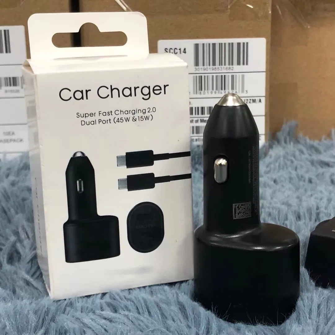 Super Fast Car Charger with USB USB C Port 45W& 15W Fast Charging