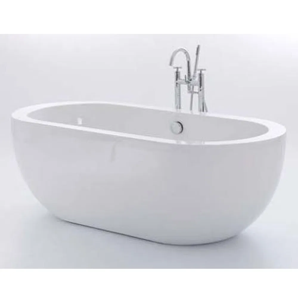Акриловая ванна с гидромассажем, белая