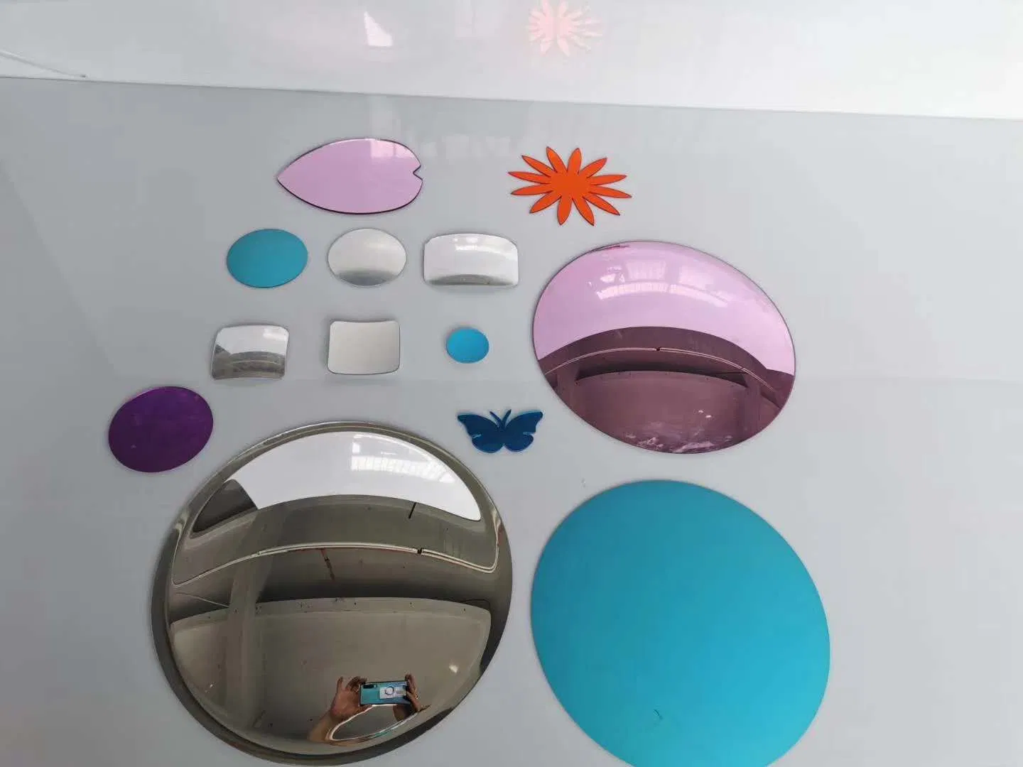 1.8mm 2mm Enlarged Curved Hot Bent Aluminum Mirror for Motorcycle Car Rearview Mirror