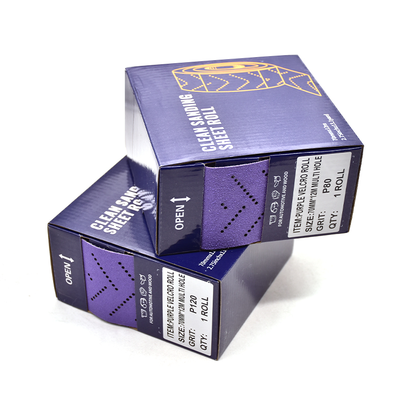 Рулон наждачной бумаги 70мм×12м, фиолетовый, 60#~2000#