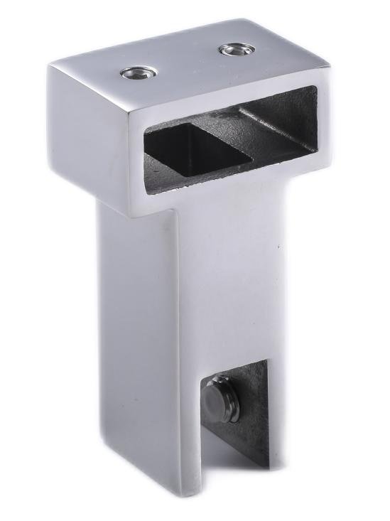 Shower-Enclosure Bathroom Pipe-Fitting Polished Finish 304-Stainless-Steel Support Bar Glass-Mount Bracket