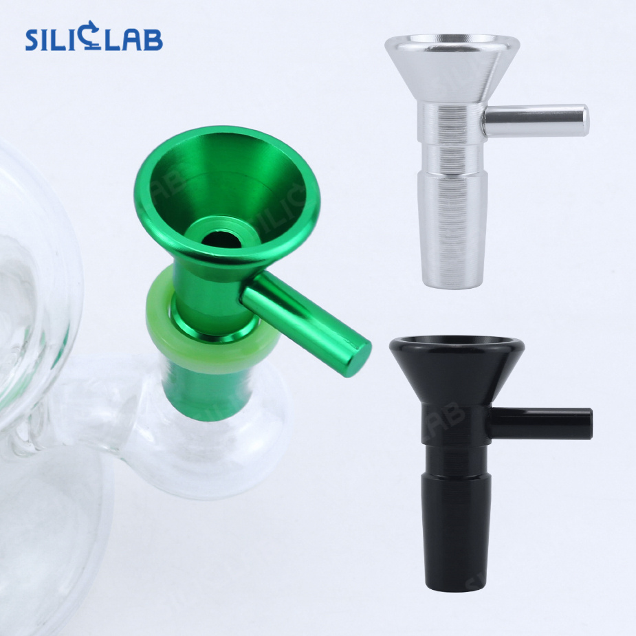 Laser Logo Smoking 14mm Handle Metal Aluminum Banger Bowl