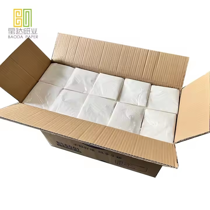 Eco-Friendly Virgin Wood Pulp Paper Napkins Custom Logo Printing Available