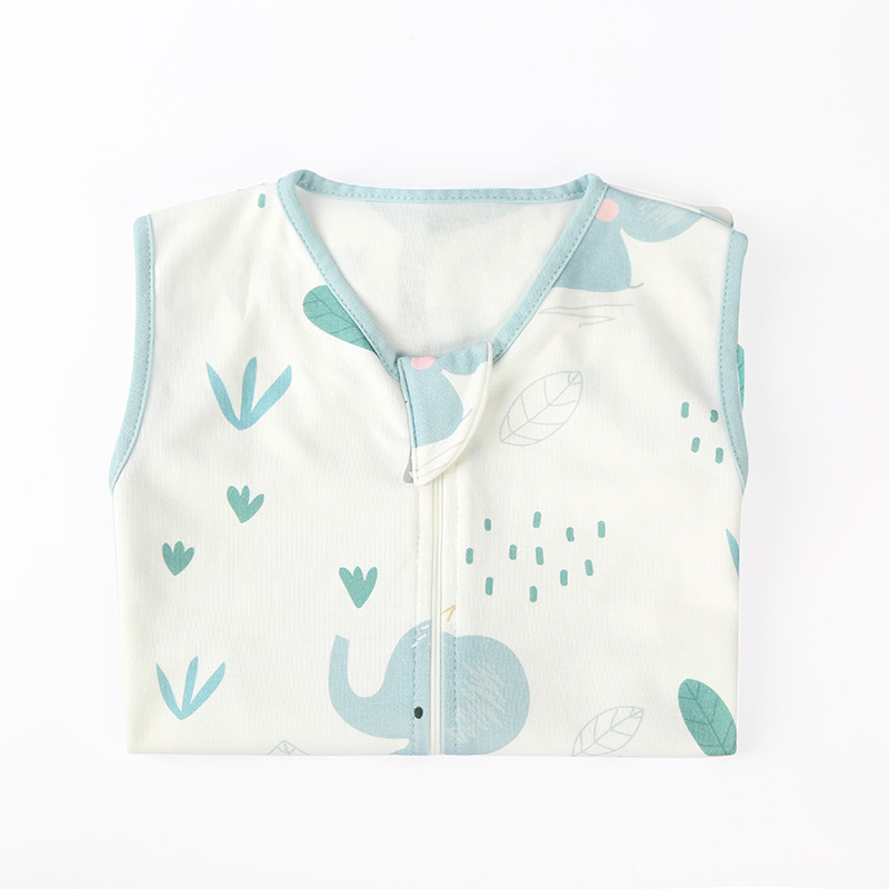 0.5tog 100% Cotton Baby Sleeping Bag Infant Sleeping Sacks Two-Way Zipper Swaddle