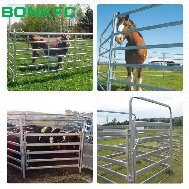Wholesale Galvanized Grassland Wire Mesh Fence / Sheep / Field / Deer/ Farm Livestock Panel Fence Cattle Fence Corral Panel Strength Welded Steel Tube Fence