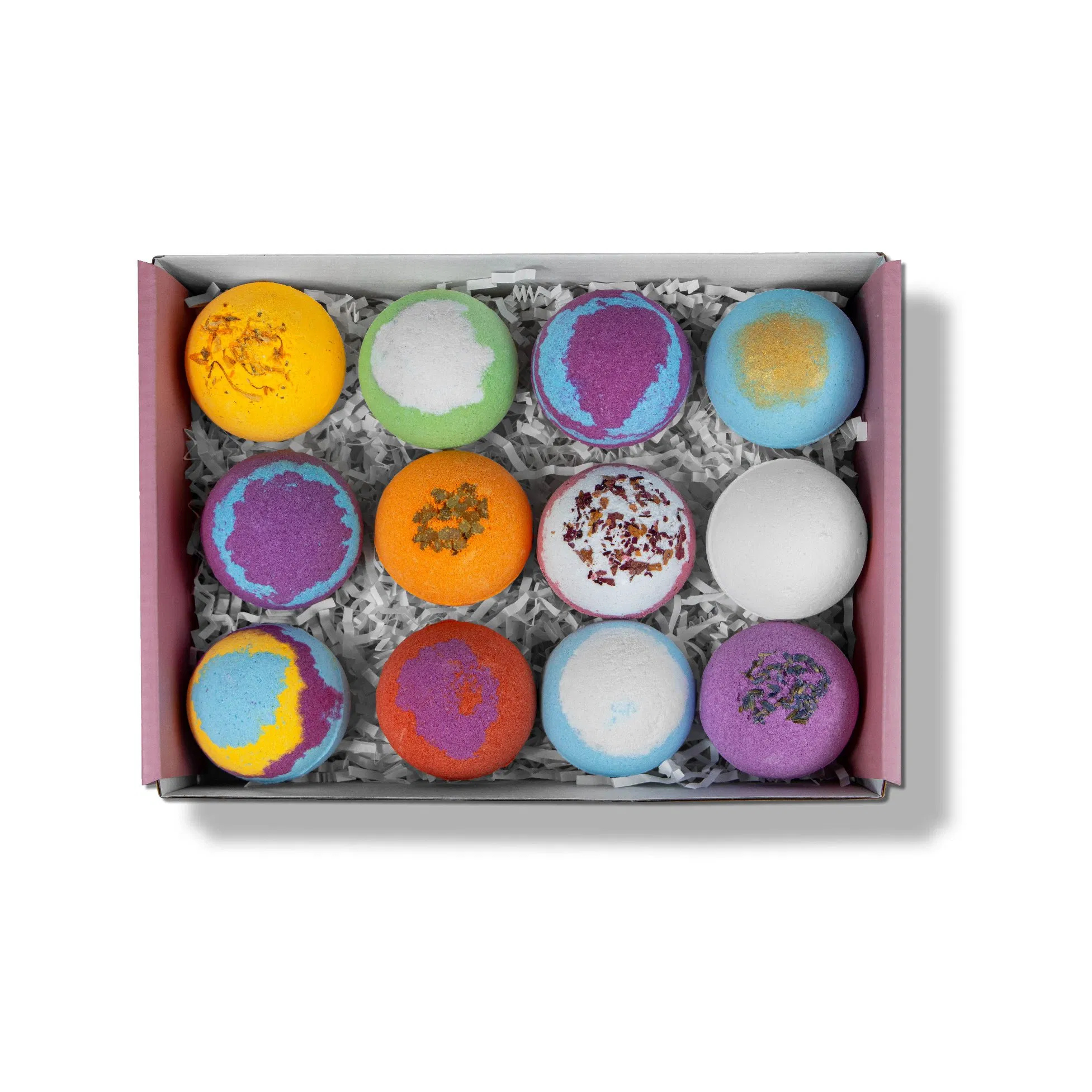Hot Selling Vegan Natural Lavender Flower Organic Bath Bombs Gift Set Bath Fizzies