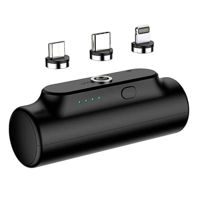 3000mAh Magnetic 3-in-1 Mini Power Bank for iPhone/Android/Micro-USB