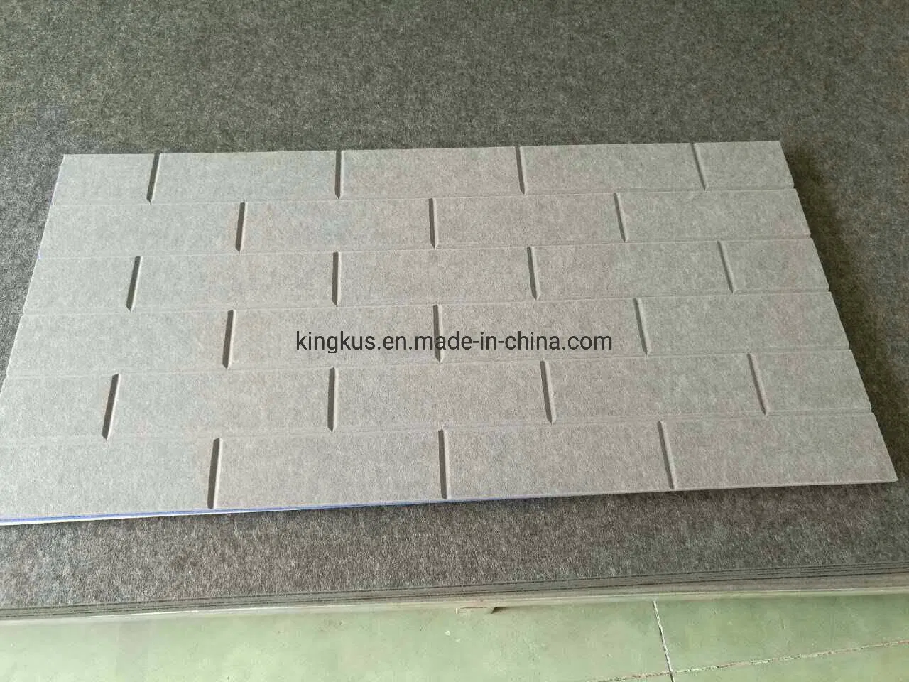 Engraved CNC Cutting Polyester Fiber Acoustic Floor Screen
