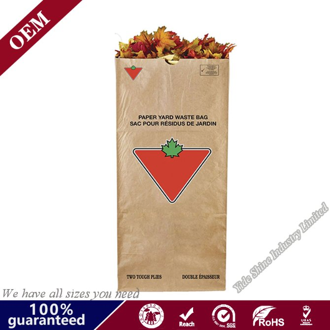 Moisture Proof Bio-Degradable Lawn Garden Waste Paper Bag