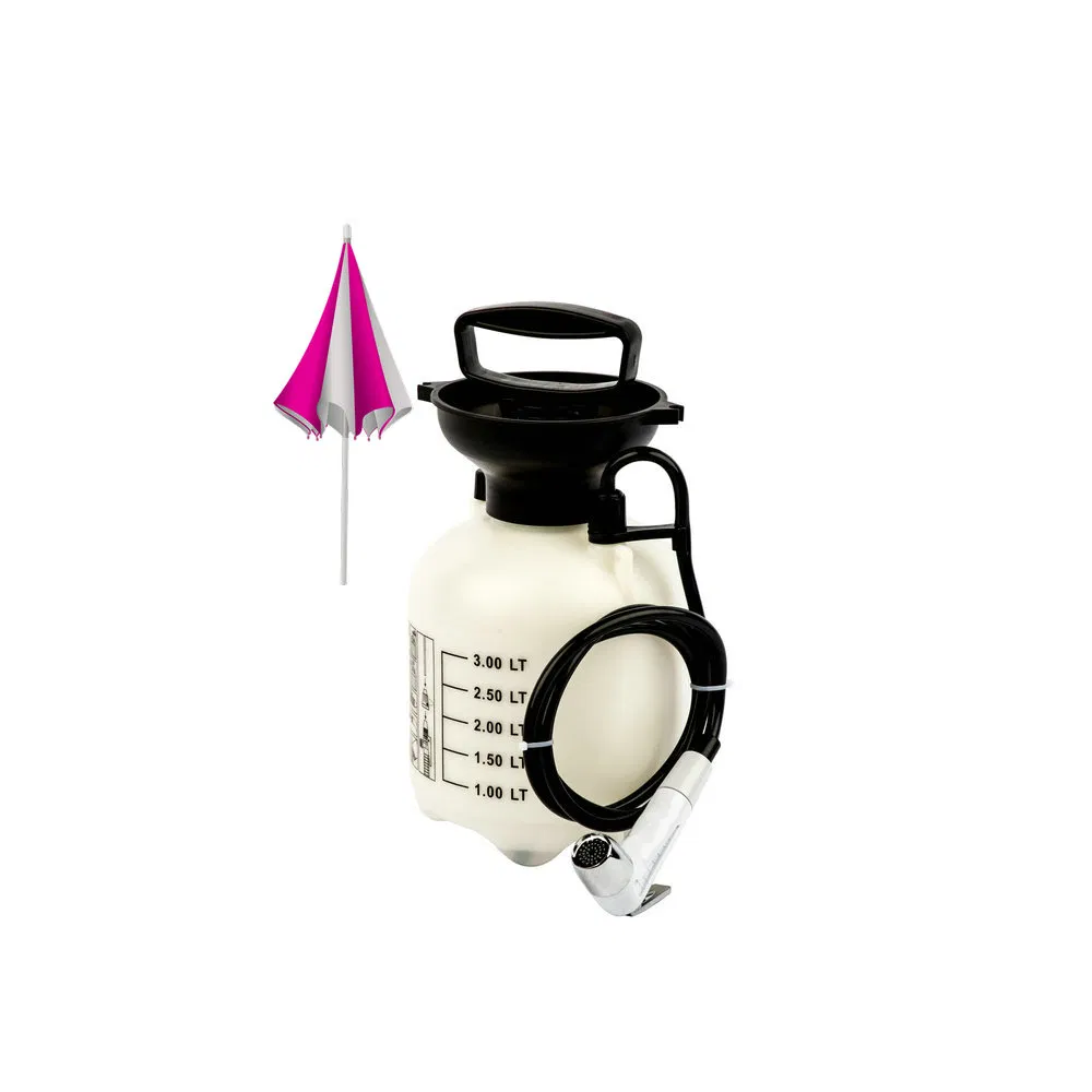 Portable Camping Shower Outdoor Camp Shower Pump Small Hands-Free Rinse Kit Handheld Bidet Toilet Sprayer