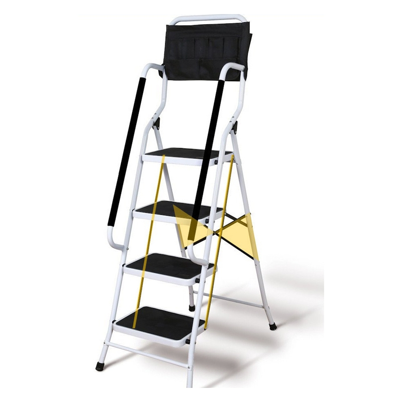 Custom Simple a-Frame Ladder with Handrail Home Use Folding Step Ladder