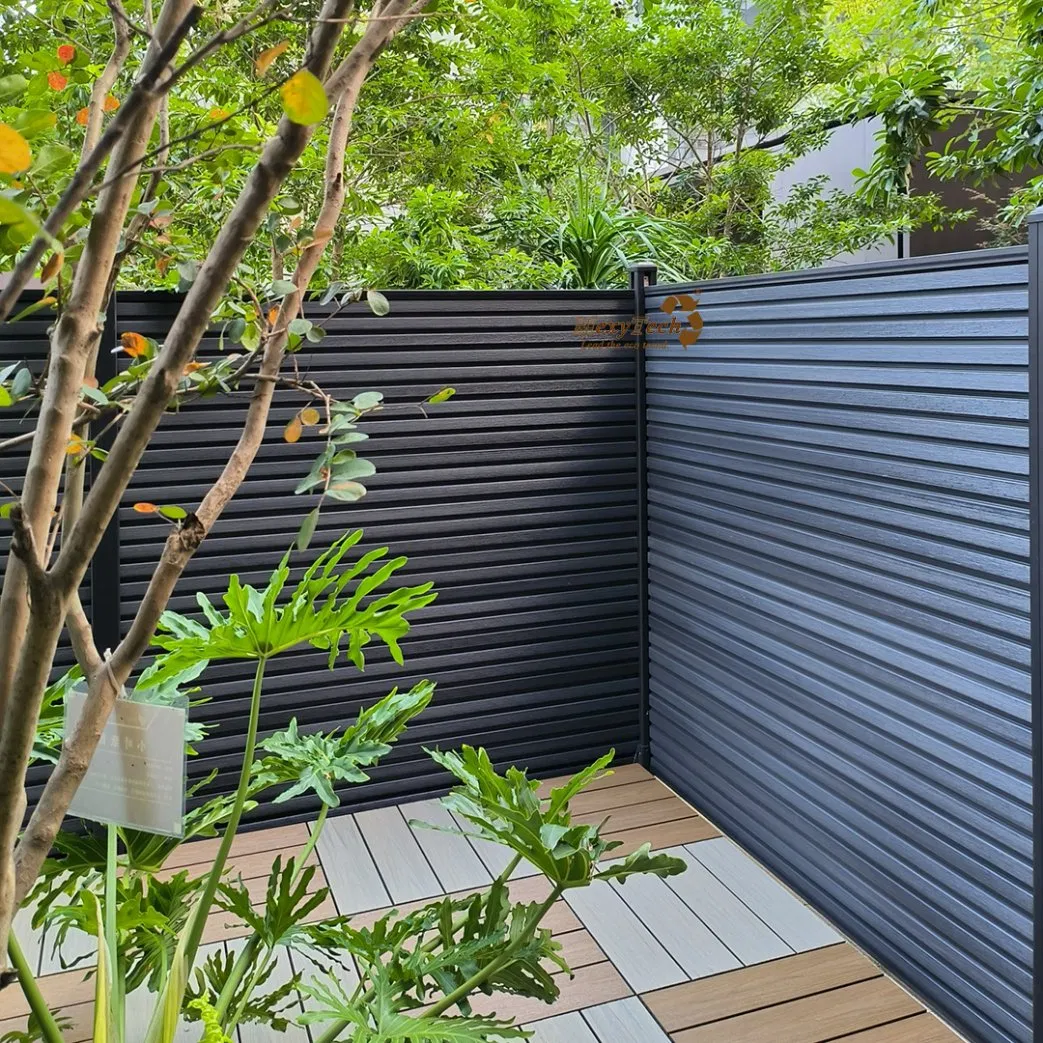 Co-Extrusion Slat Interlocking Plastic Wood Composite Fence WPC Panel