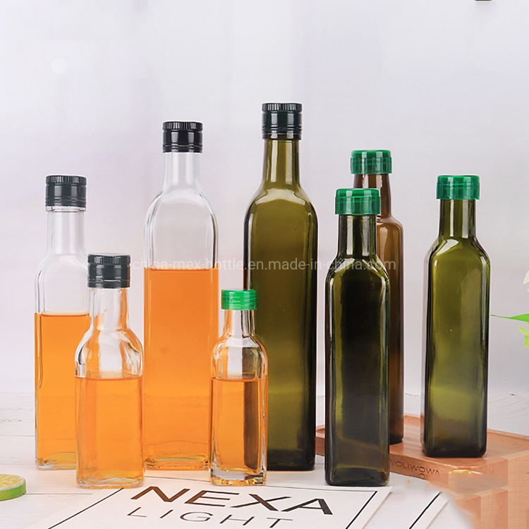100ml 150ml 250ml 500ml 750ml 1000ml Square Glass Olive Oil Bottle
