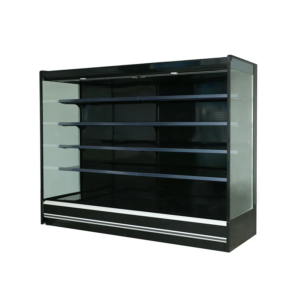 Double Air Curtain Refrigerator Vertical Supermarket Supermarket Display Cabinet