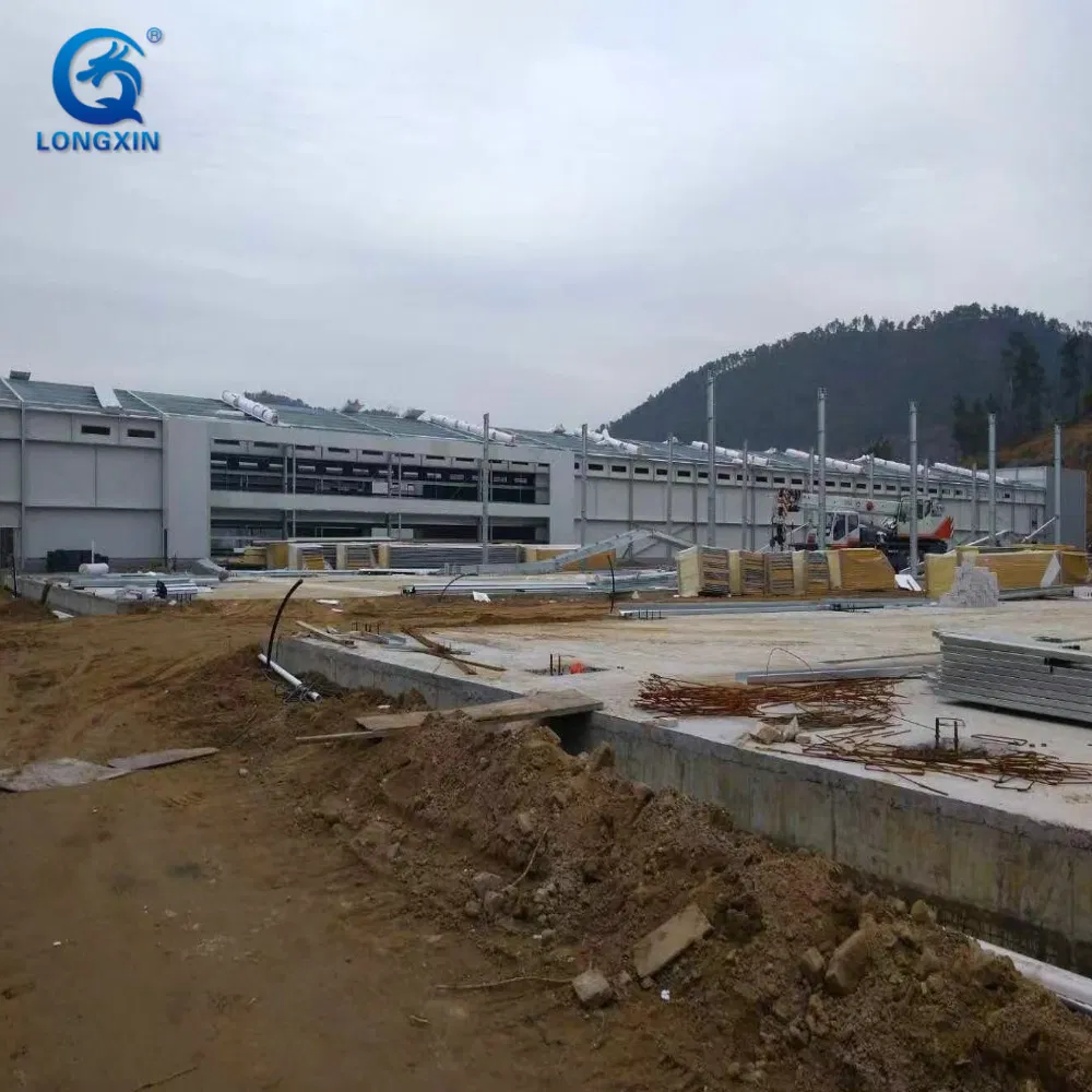 New Prefabricated Durable & Easy Installation Steel Structure Chicken Dairy Cattle Goat Shed Layer Breeding Cage Chicken Broiler Poultry Farm for Sale