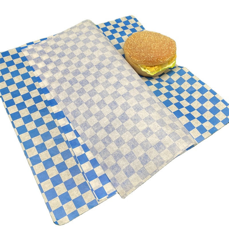 Greaseproof Hamburger Wrapper Fast Food Packaging Sandwich Coated Paper Burger Wrap