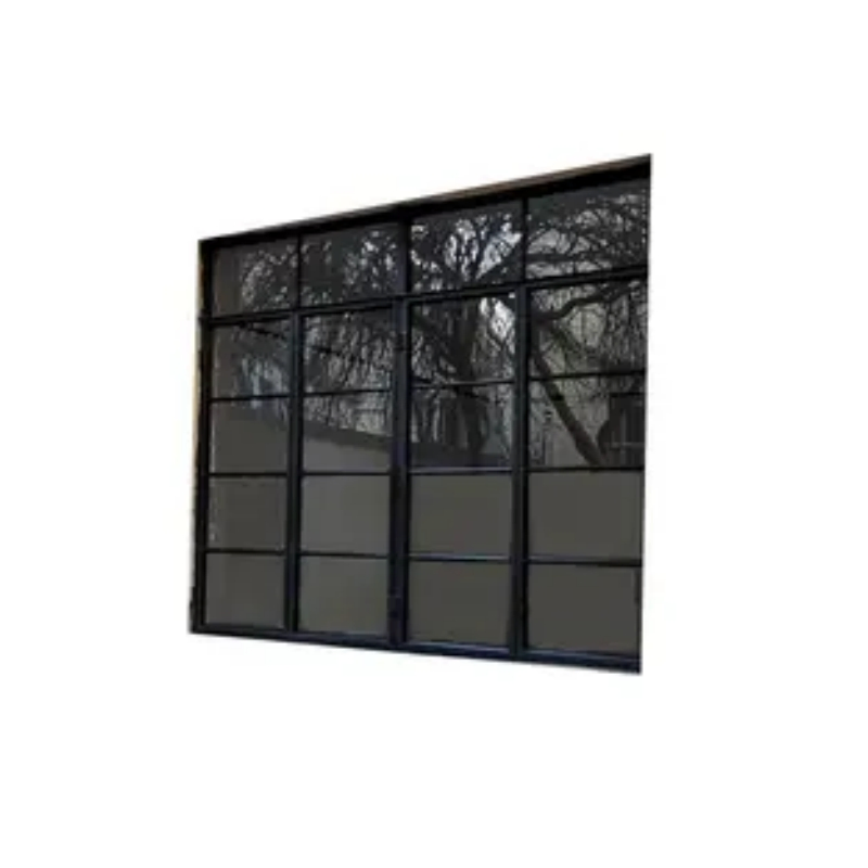 French Grill Powder Coated Black Steel Fixed Casement Windows for Sale