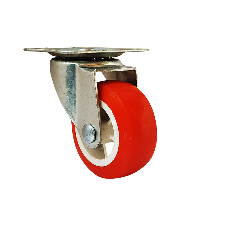 2-Inch Heavy Industrial Casters Factory Direct Sales Light Red Casters for Furniture