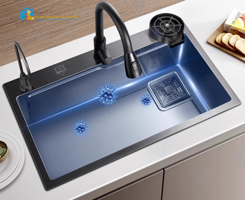Fluor Hot Sale Multifunction 304 Stainless Steel Kitchen Sink Single Sink
