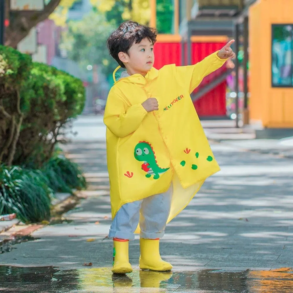 Children’ S Cartoon Dinosaur Raincoat for Kindergarten and Primary School Kids Wyz20389