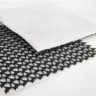 4mm 5mm 6mm 7.6mm 8mm 2D 3D Bi Tri Planar Geocomposite HDPE Plastic Draine Geonet Composite Geotextile Net for Sewer Rain Stormwater Drainage Manufacturer