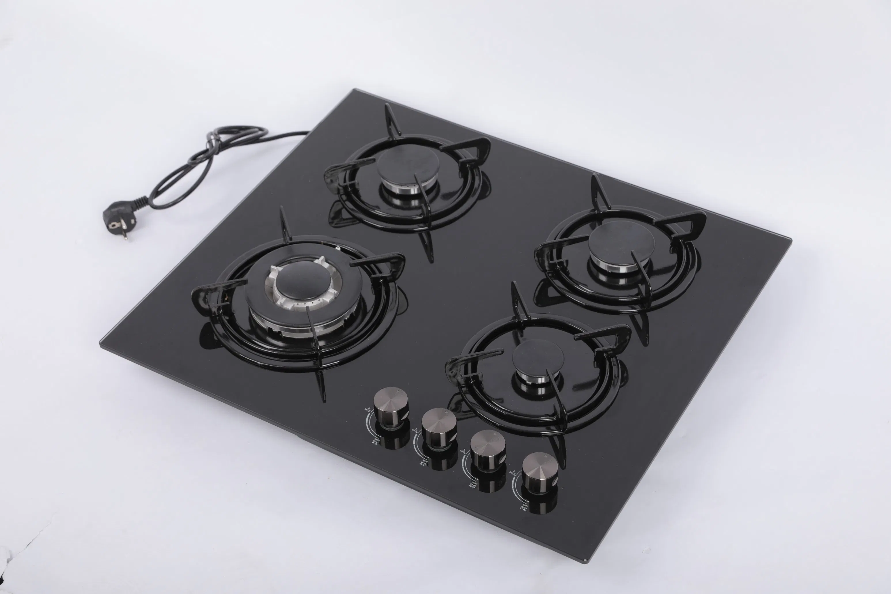 Embedded Gas Stove 4 Eyes Multi-Head Furnace Tempered Glass Panel Stainless Steel Gas Stove