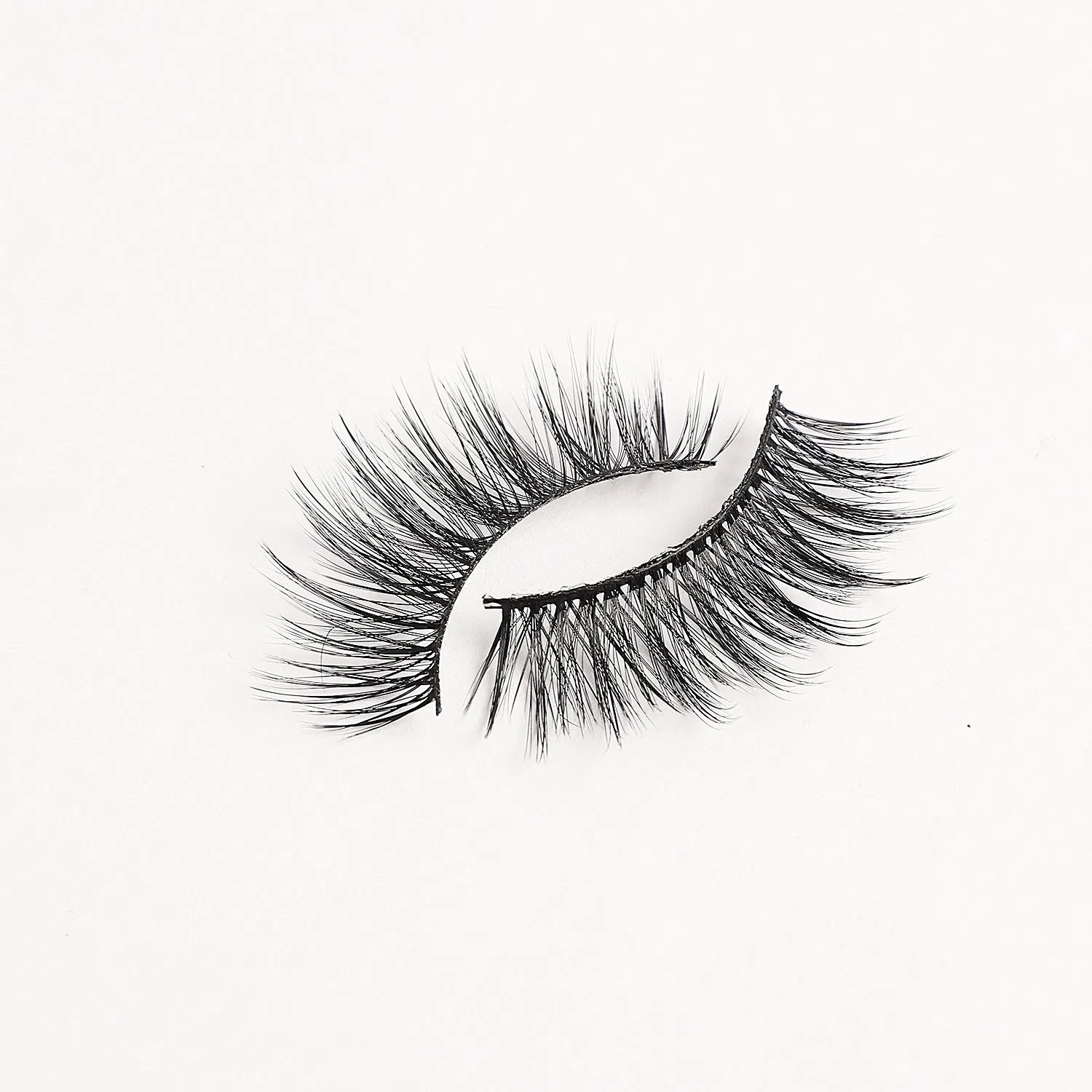Black Cotton Band 3D Faux Mink Fur Eyelash Long Thick Mink Strip Lashes Private Label Natural Make up False Eyelashes
