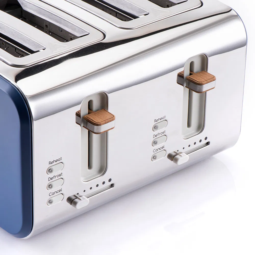 Hot Sell Sandwich Electric 4 Slice Stainless Steel Smart Bread Toaster with Adjustable 6 Level Control