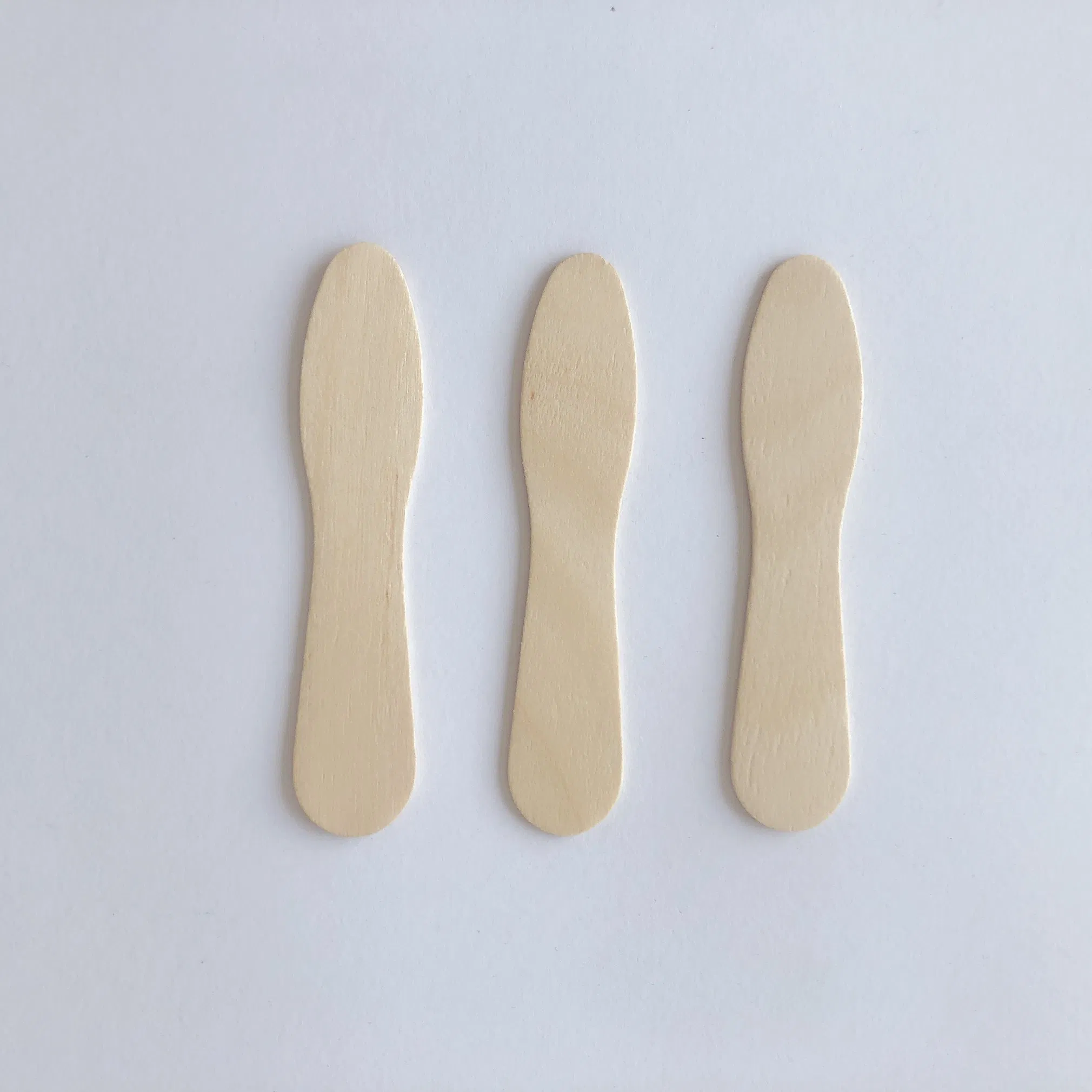 Disposable Clear Birch Wood Tasting Ice Cream Spoon
