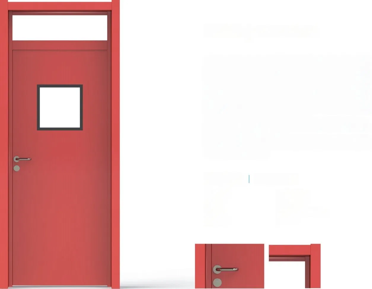 User-Friendly Design Anti-Collision Freedom Door Swing Door Metal Ward Door