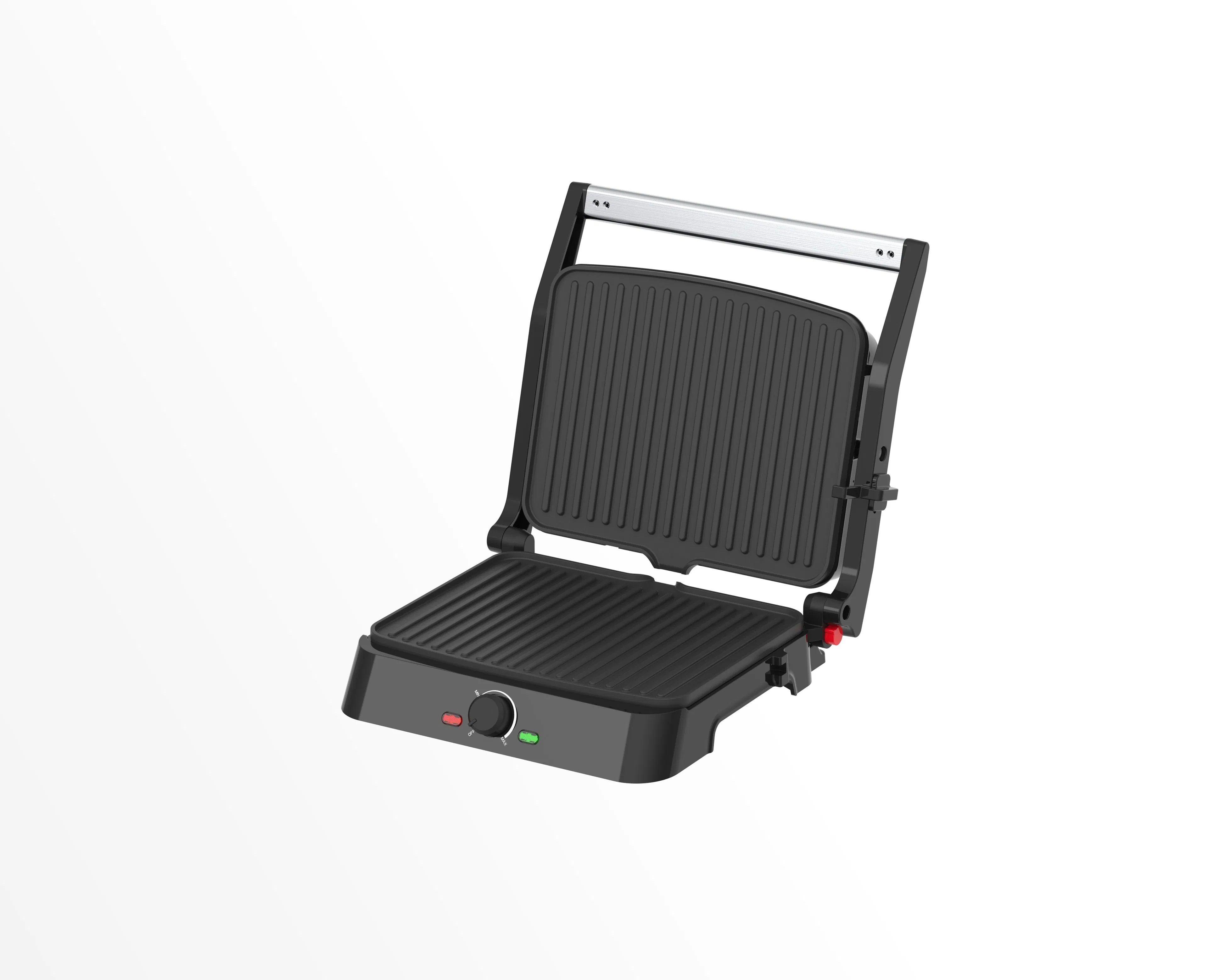 Panini Press,Sandwich Press Grill,180 Degree Open,Perfect for Grilling Sandwich,Steak,Burger,Non-Stick Grill,Table Grill,Stainless Steel,Temperature Adjustable