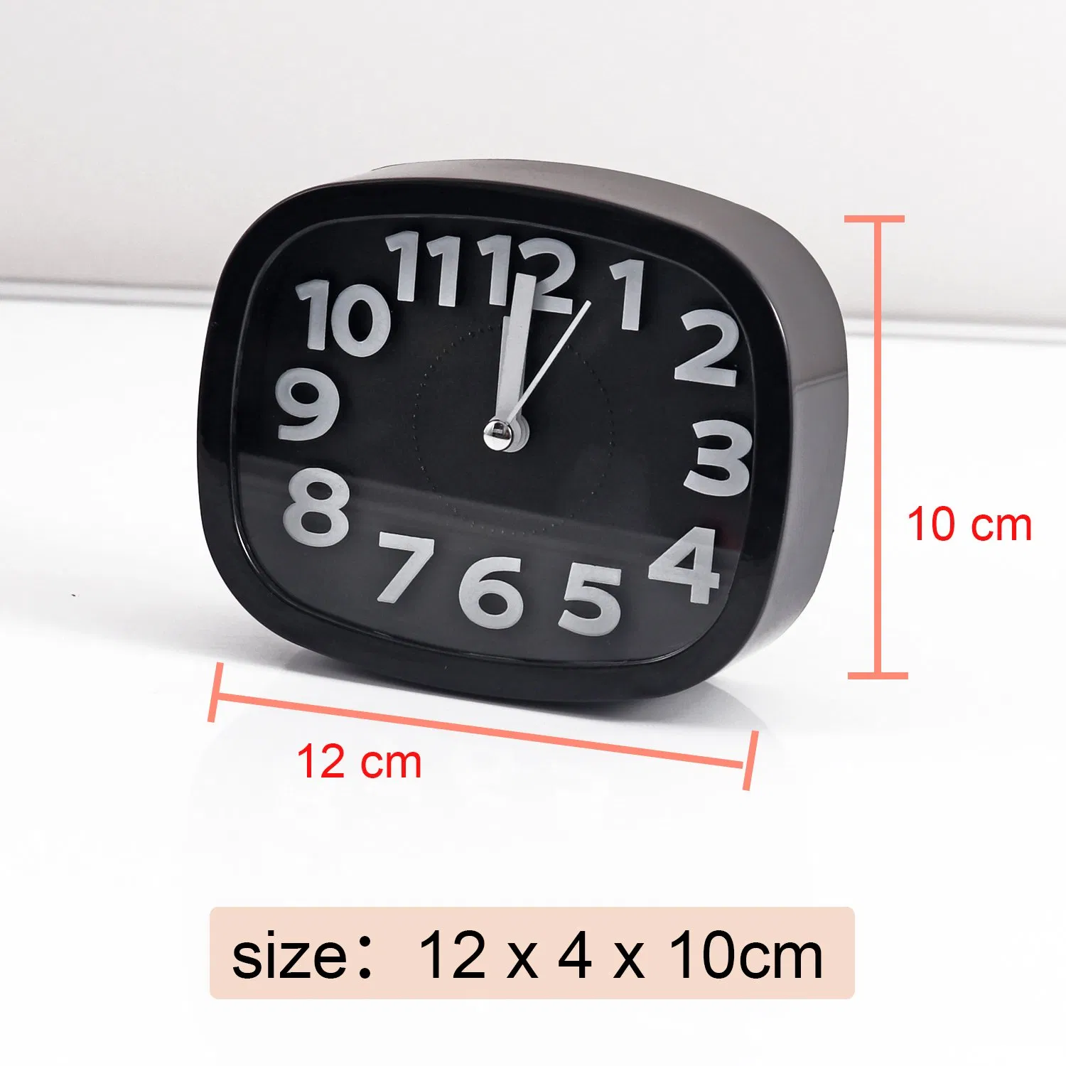 Foska 8inch Desk Plastic Assorted Colors Digital Squared Alarm Clock