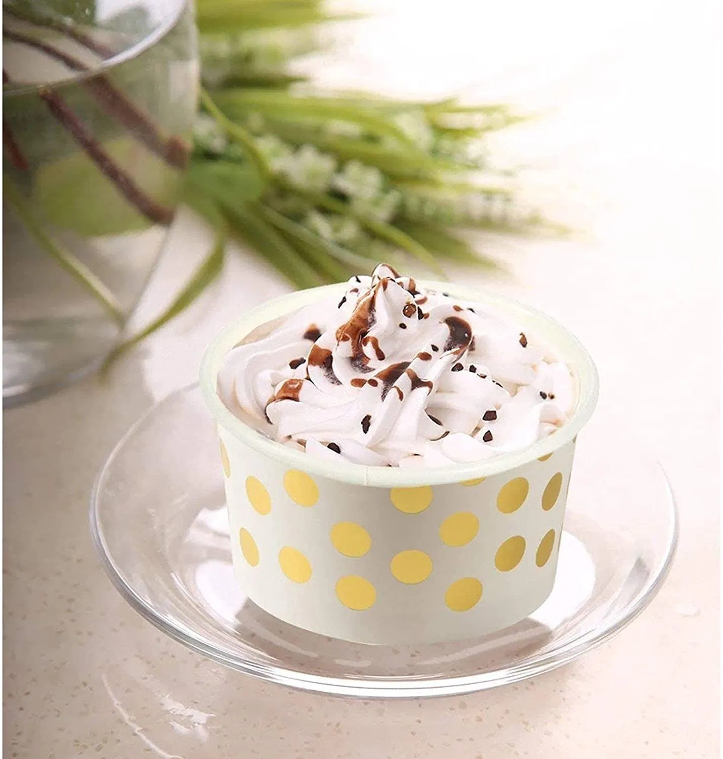 High Quality Cheap Logo Customized Double Wall Ice Cream Paper Cup Low MOQ and Customized Ice Cream Paper Cup with Lid