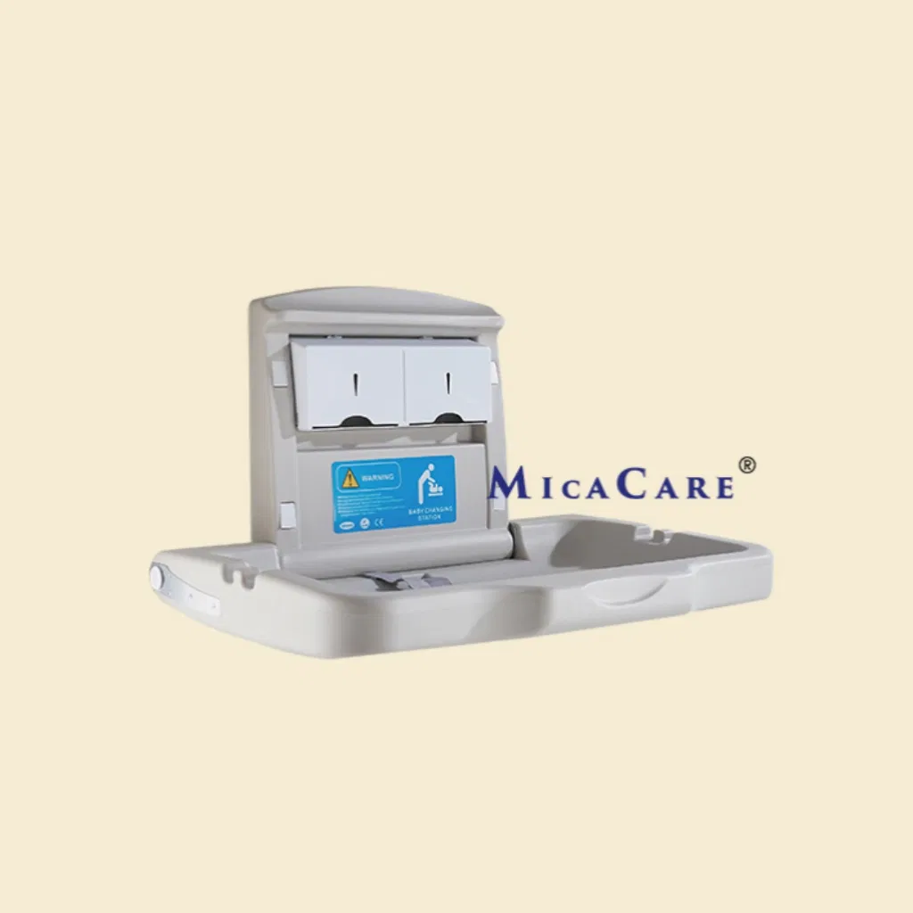 Horizontal Foldable Baby Changing Station HDPE Material with Hydraulic Support Rod
