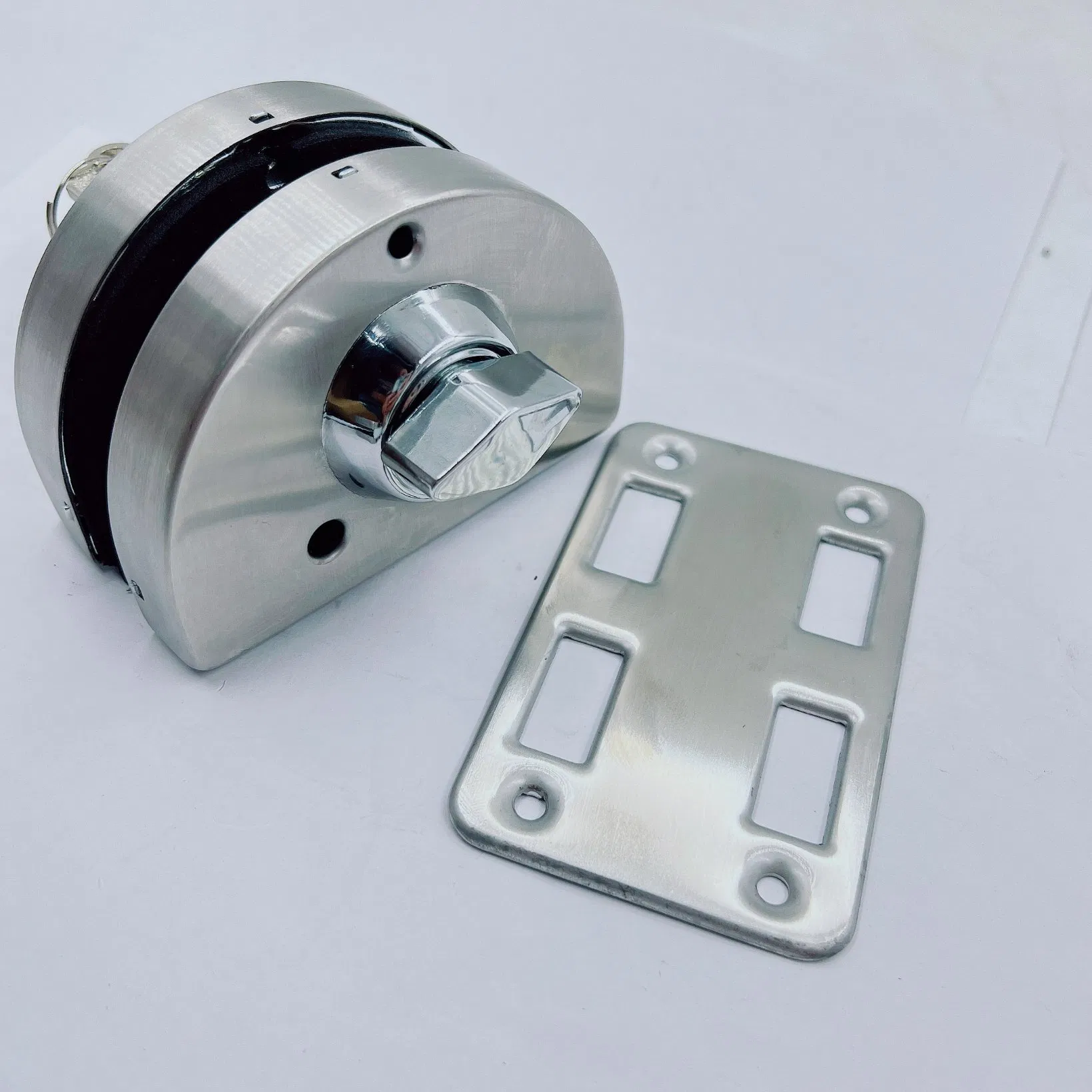 Semi Round Glass Door Stainless Steel 304 Center Lock