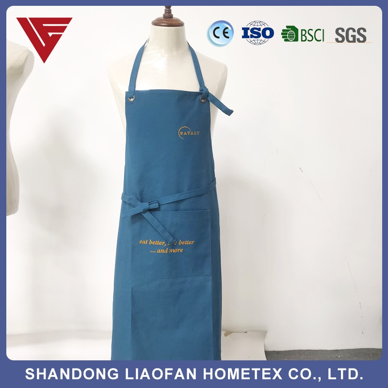 Custom Logo Washable Cotton Canvas Kitchen Garden Work Grill BBQ Apron with Pockets