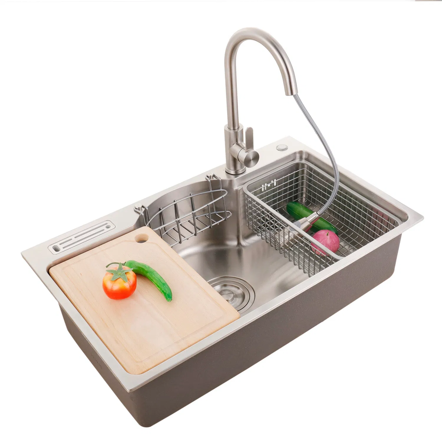 Single Bowl Handmade Kitchen Sink, Stainless Steel Sink (H7948DR)