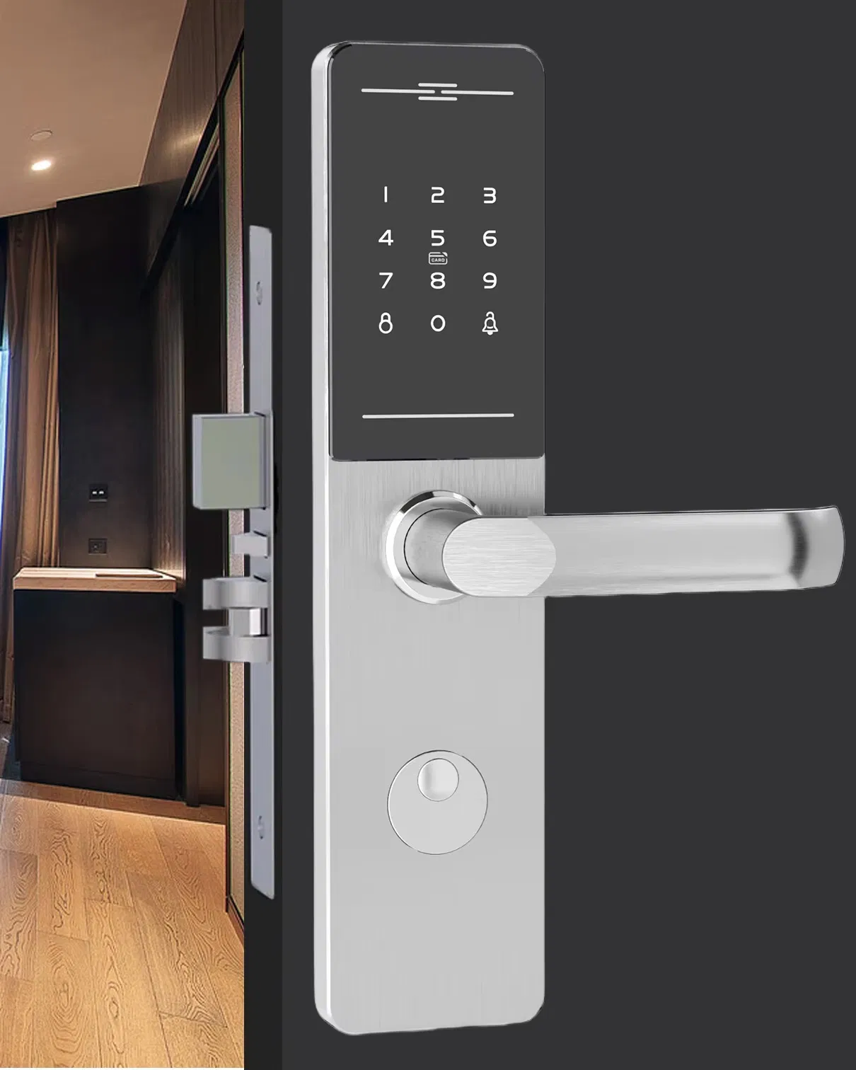 304 Stainless Steel Ttlock APP Bluetooth Password IC Card Hotel Lock