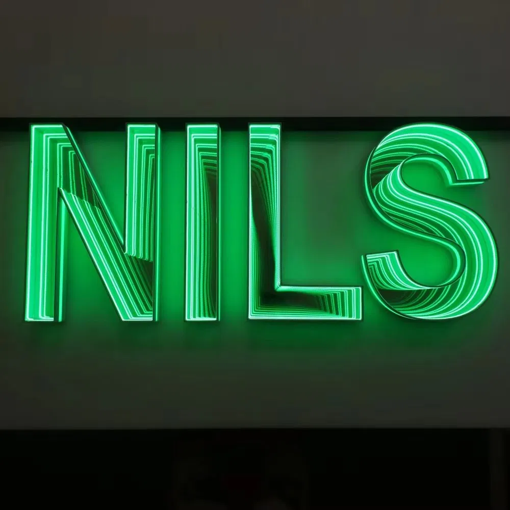 Customized Tile Light Box Abyss Character Thousand Layer Customized Signboard LED 3D Channel Letter Neon Mirror Sign