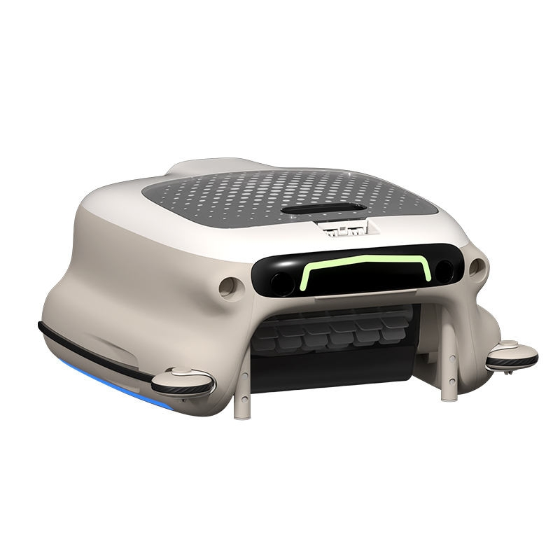 Automatic Pool Vacuum Cleaner Collects Floating Blades - PPS Pool Surface Cleaning Robot