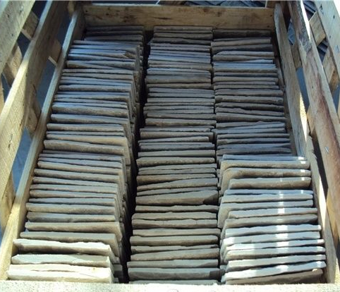 Yellow Slate Mushroom Tiles Stone Wall Facade Mushroom Stone