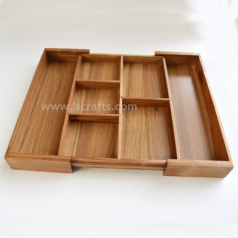 5 Compartment Kitchen Drawer Organizer Holder Silverware Tray for Drawer
