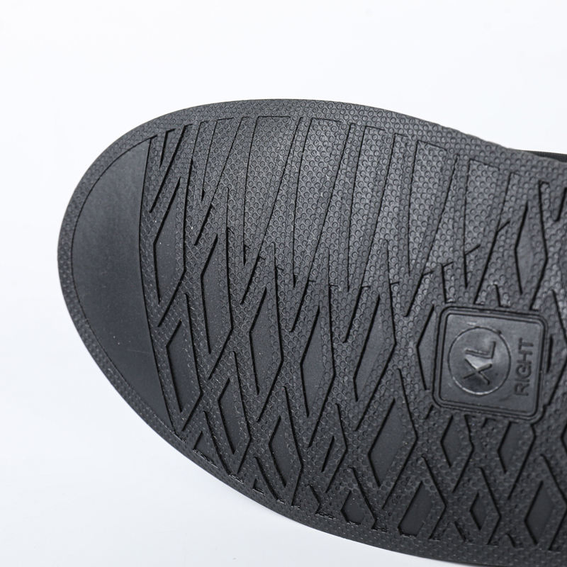 Black Anti-Slip Reusable Folding Waterproof Outdoor PVC Rain Boots Shoes Cover with Zipper